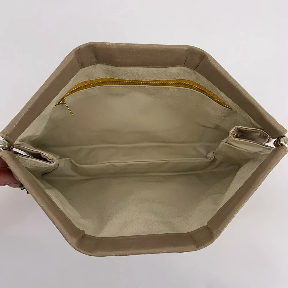 Vintage Zenith Tan Leather Clutch Bag